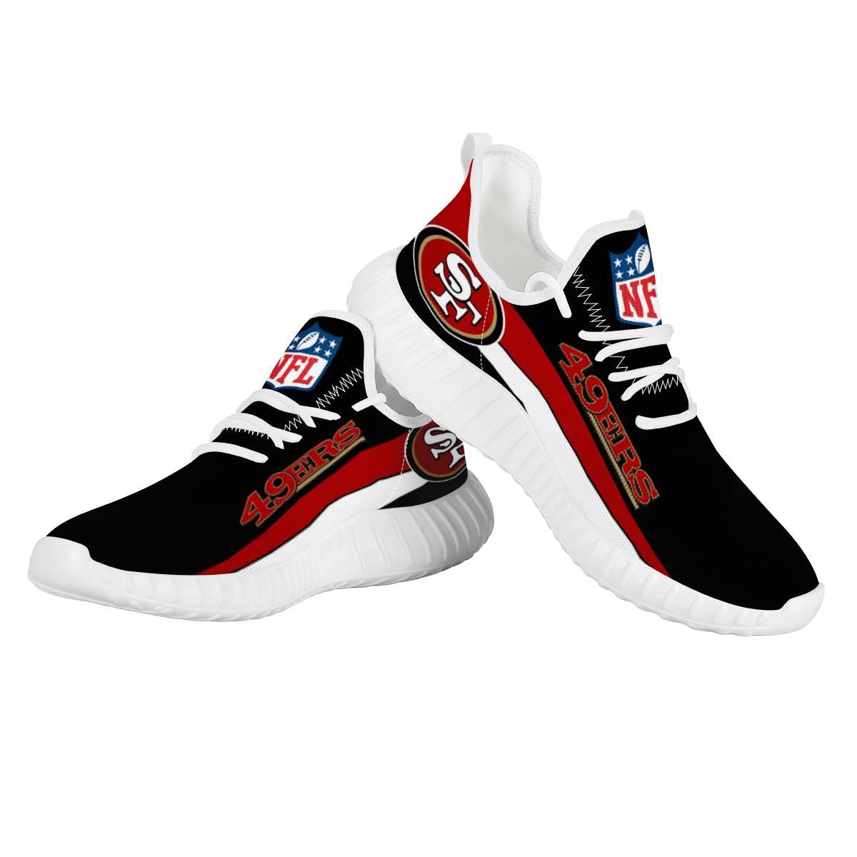 Women's San Francisco 49ers Mesh Knit Sneakers/Shoes 010